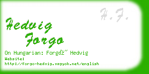 hedvig forgo business card